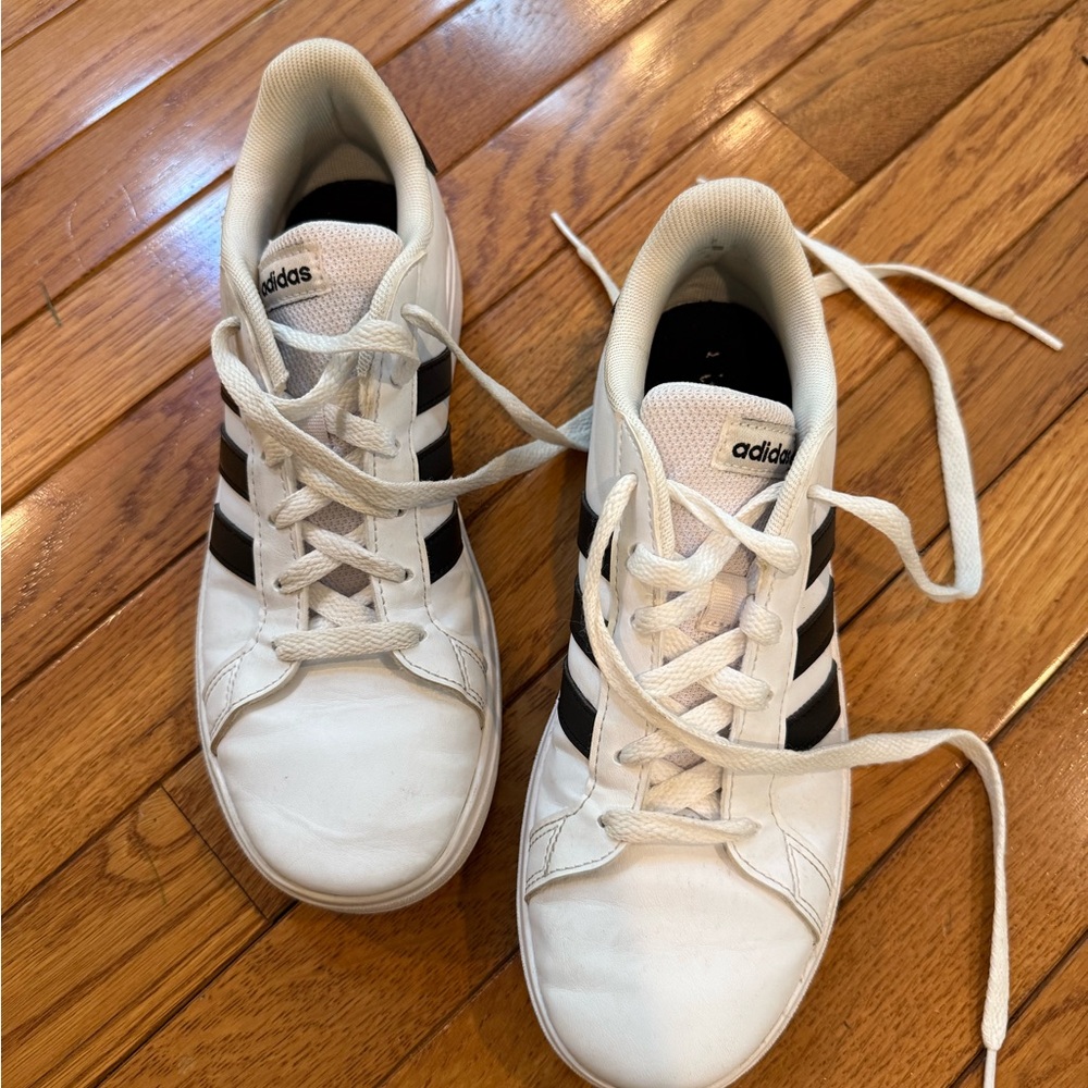 Adidas Classic White and Black Shoes